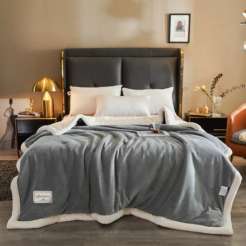 Pluche Winter Fleece Deken | Warme Omkeerbare Plaid