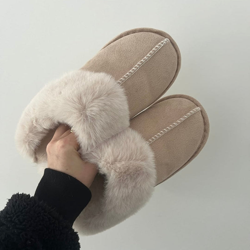 Warme Winter Muiltjes | Imitatiebont Gevoerde Pantoffels