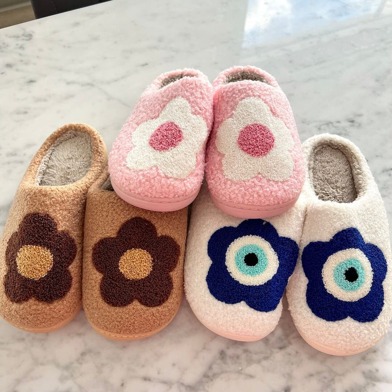 Bloemen Muiltjes Pantoffels | Instap Binnen Huisschoenen met Patroon