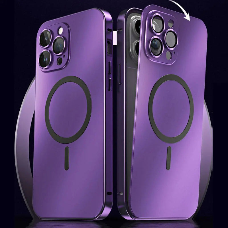 Magnetische Metalen Telefoonhoes | Strakke Matte Beschermhoes voor iPhone