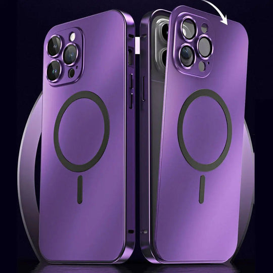 Magnetische Metalen Telefoonhoes | Strakke Matte Beschermhoes voor iPhone
