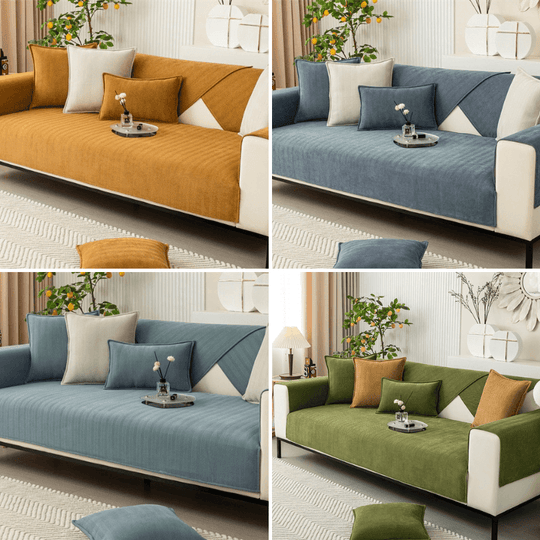 Antislip Bench Cover | Fleece Couch Cover with Anti-Slip Bottom