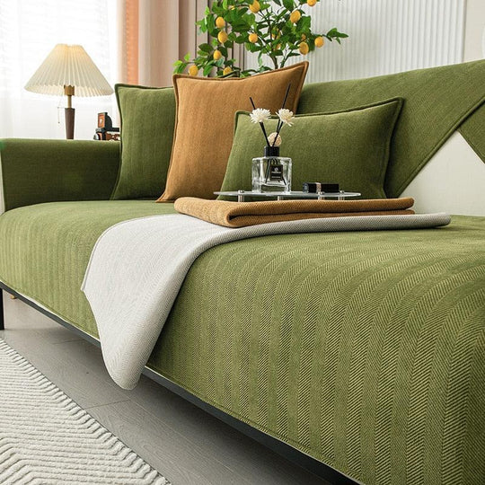 Antislip Bench Cover | Fleece Couch Cover with Anti-Slip Bottom
