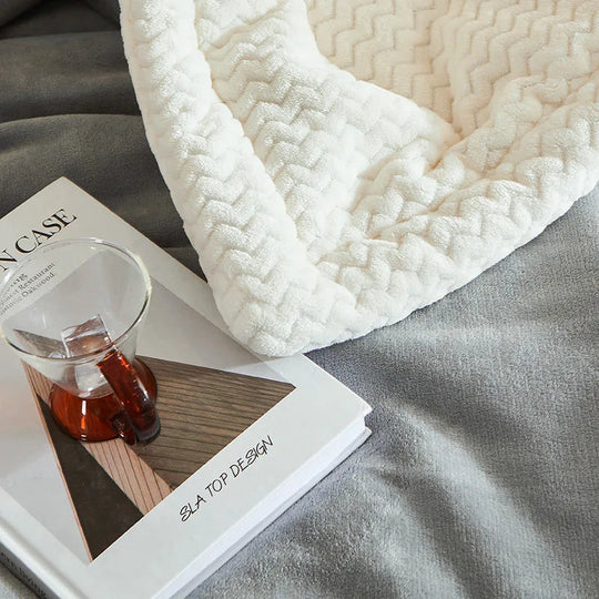 Pluche Winter Fleece Deken | Warme Omkeerbare Plaid