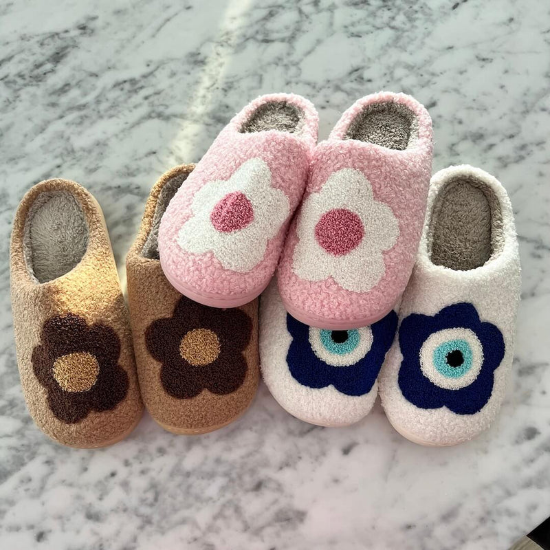 Bloemen Muiltjes Pantoffels | Instap Binnen Huisschoenen met Patroon