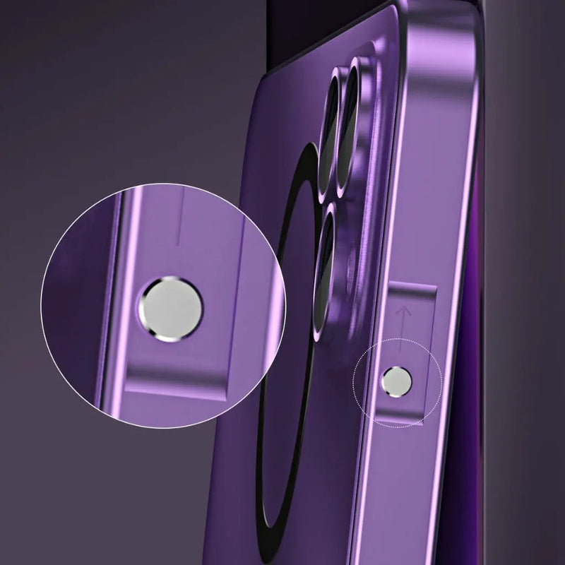 Magnetische Metalen Telefoonhoes | Strakke Matte Beschermhoes voor iPhone