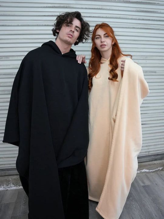 Oversized Draagbare Hoodie Deken | Warme Fleece Gevoerde Winter Wikkel