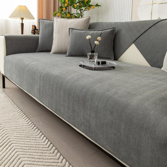 Antislip Bench Cover | Fleece Couch Cover with Anti-Slip Bottom