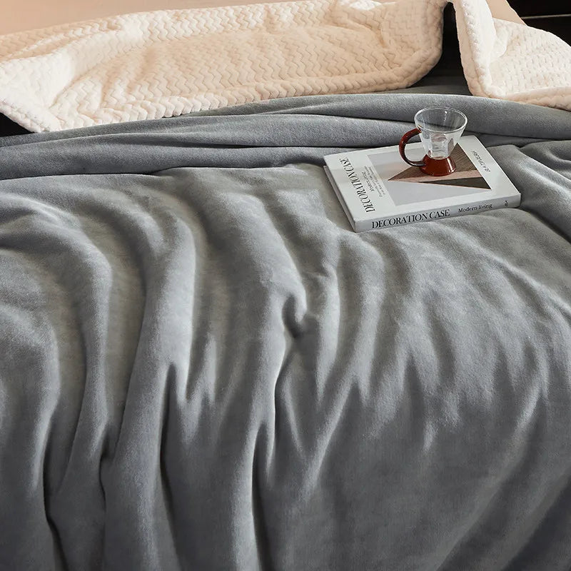 Pluche Winter Fleece Deken | Warme Omkeerbare Plaid
