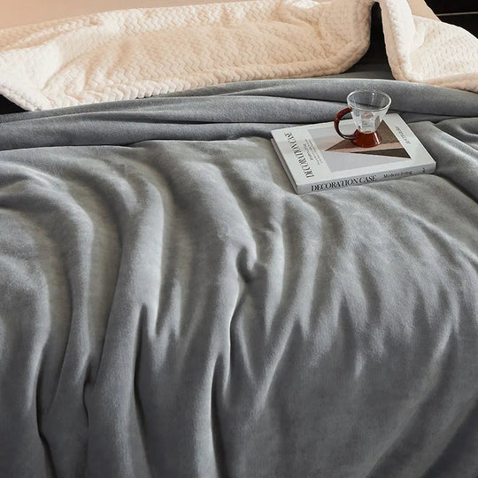 Pluche Winter Fleece Deken | Warme Omkeerbare Plaid