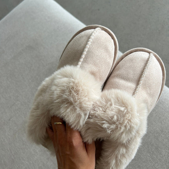 Warme Winter Muiltjes | Imitatiebont Gevoerde Pantoffels