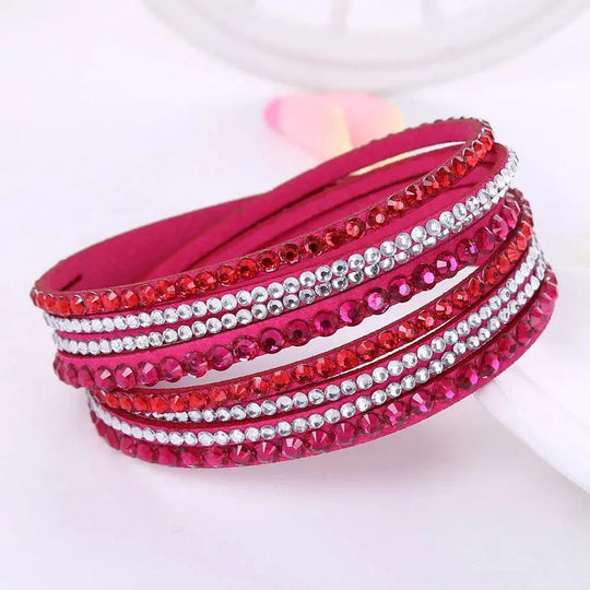 Black Wrap Bracelet for Women | Multi-layer Crystal Bead Jewelry