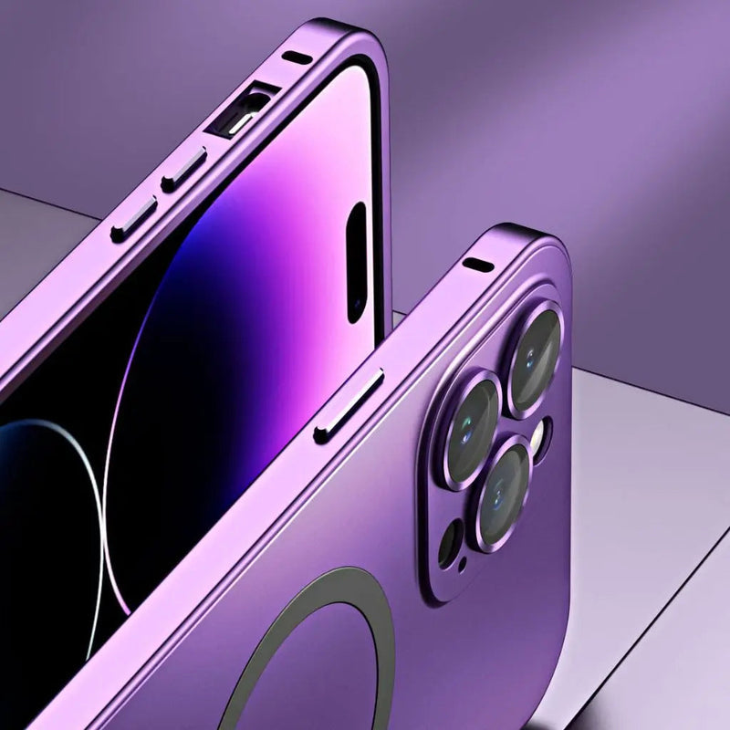 Magnetische Metalen Telefoonhoes | Strakke Matte Beschermhoes voor iPhone