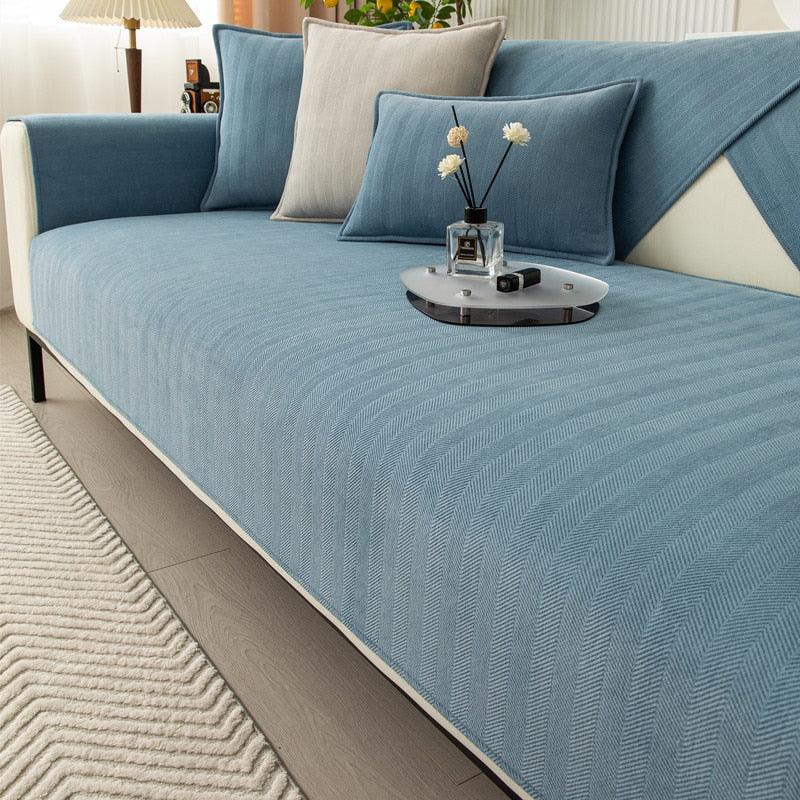 Antislip Bench Cover | Fleece Couch Cover with Anti-Slip Bottom