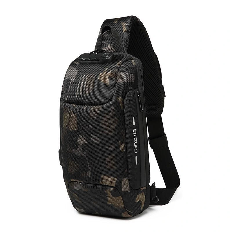 Anti-Diefstal Crossbody Tas | USB Oplaadpoort Veiligheids Sling Rugzak
