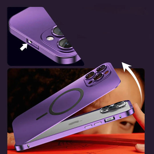 Magnetische Metalen Telefoonhoes | Strakke Matte Beschermhoes voor iPhone