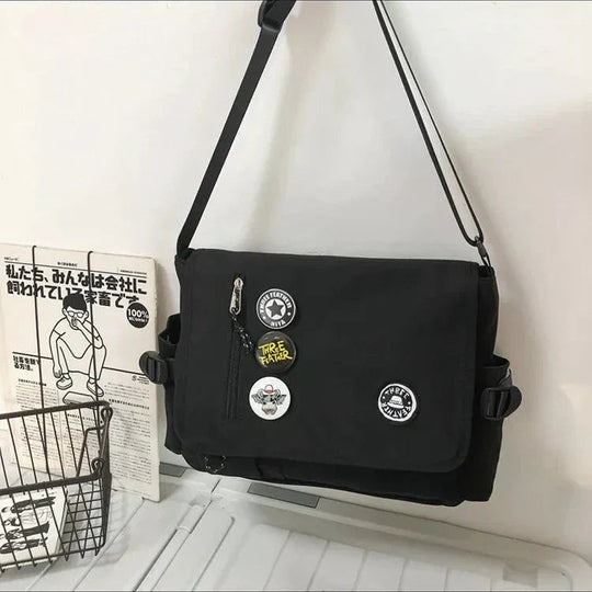 Nylon Crossbody Messenger Tas | Utility Schoudertas met Meerdere Vakken