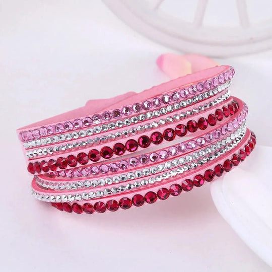 Black Wrap Bracelet for Women | Multi-layer Crystal Bead Jewelry