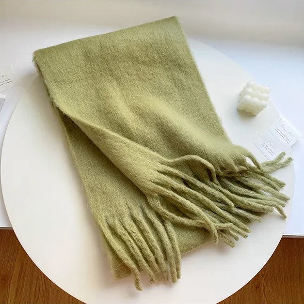 Stylish Warm Winter Scarf | Plain Shawl with Fringes