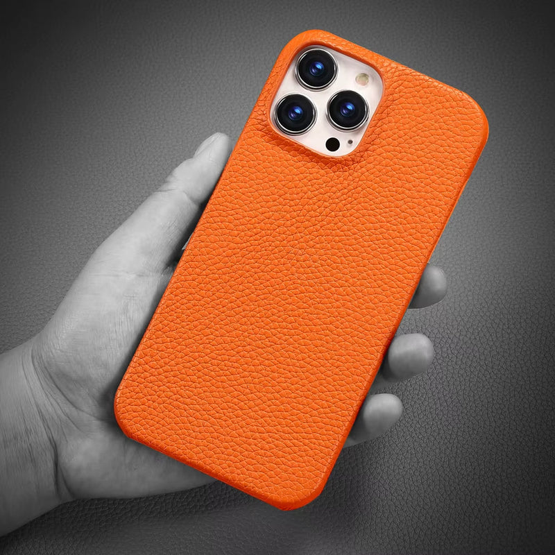 Orange Textured iPhone Case | Full Coverage Phone Shell