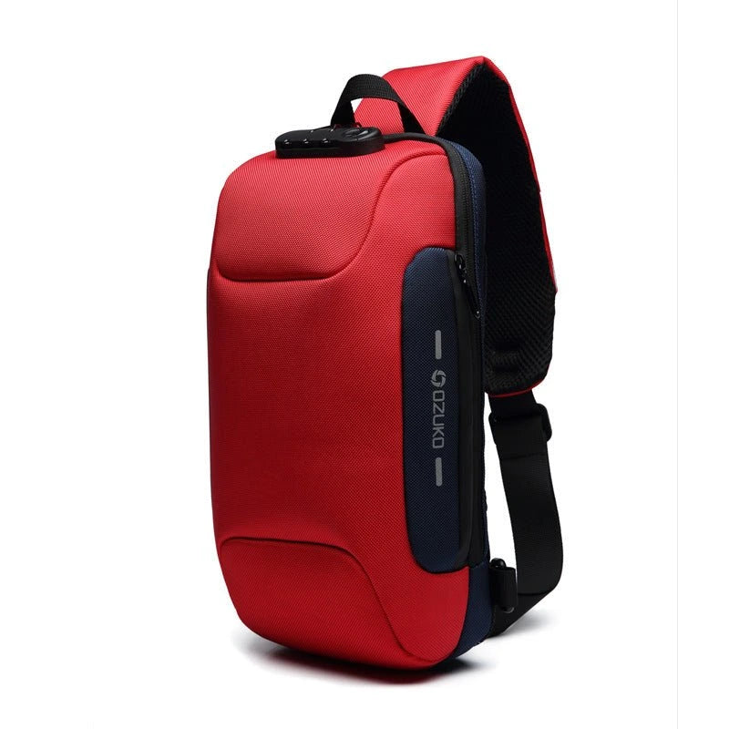 Anti-Diefstal Crossbody Tas | USB Oplaadpoort Veiligheids Sling Rugzak