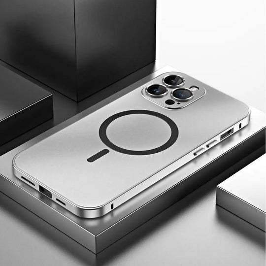 Magnetische Metalen Telefoonhoes | Strakke Matte Beschermhoes voor iPhone