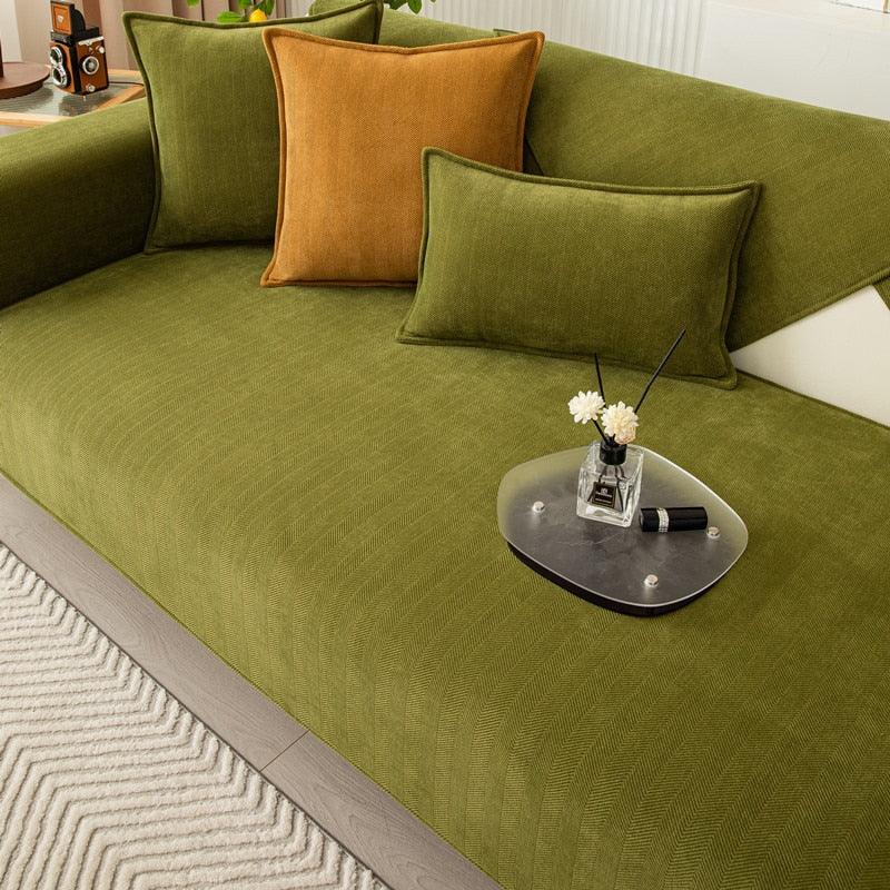 Antislip Bench Cover | Fleece Couch Cover with Anti-Slip Bottom