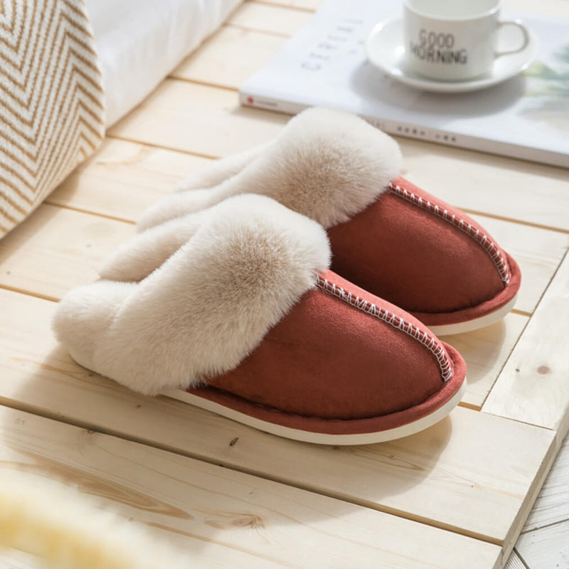 Warme Winter Muiltjes | Imitatiebont Gevoerde Pantoffels
