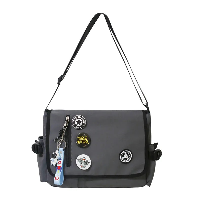 Nylon Crossbody Messenger Tas | Utility Schoudertas met Meerdere Vakken