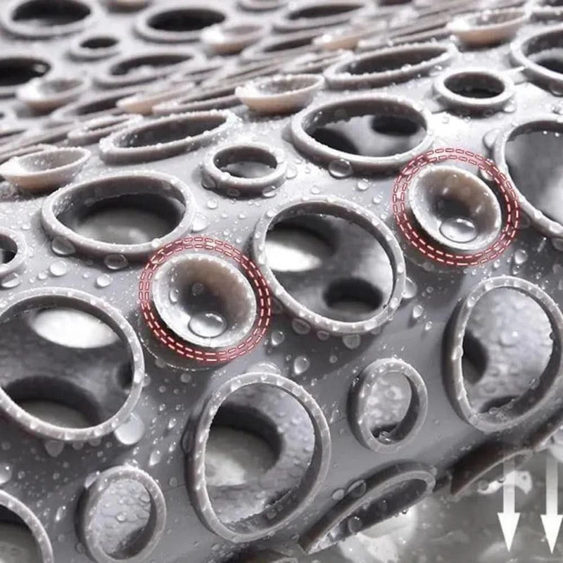 Tapis de bain antidérapant avec évacuation hygiénique | Tapis de sol de salle de bain