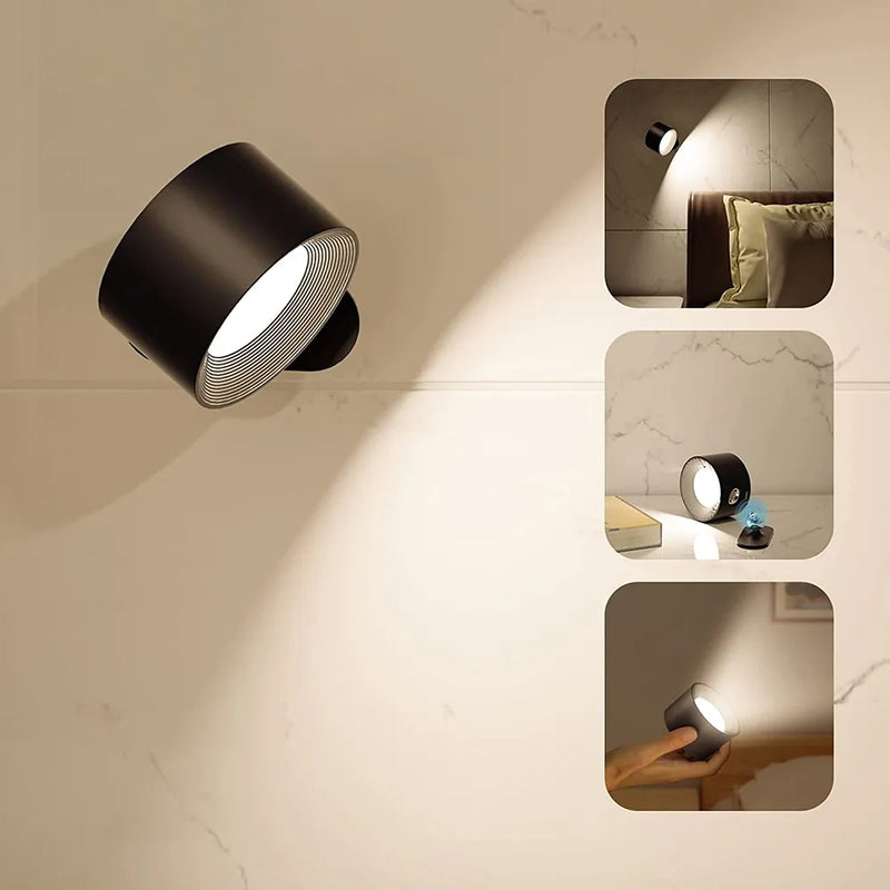 Draadloze Wandlamp | Zelfklevende Oplaadbare Lamp met Verstelbare Kop