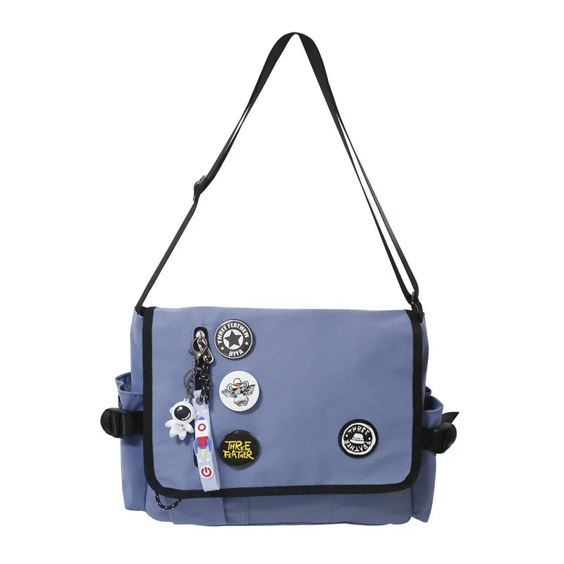 Nylon Crossbody Messenger Tas | Utility Schoudertas met Meerdere Vakken