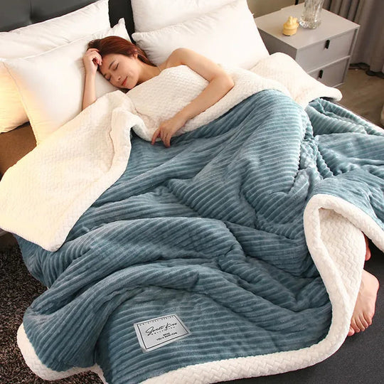 Pluche Winter Fleece Deken | Warme Omkeerbare Plaid