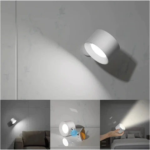 Draadloze Wandlamp | Zelfklevende Oplaadbare Lamp met Verstelbare Kop