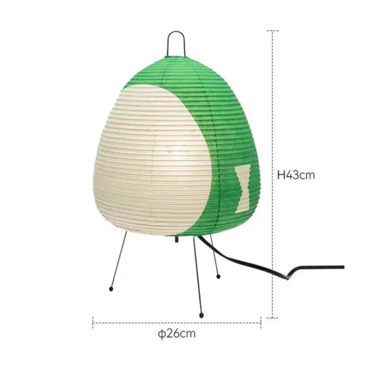 Lampe de table lanterne en papier style japonais | Lampe de bureau rétro trépied