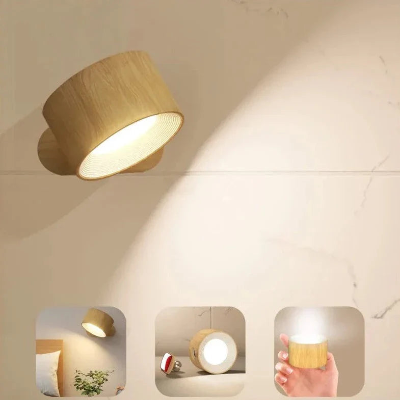 Draadloze Wandlamp | Zelfklevende Oplaadbare Lamp met Verstelbare Kop