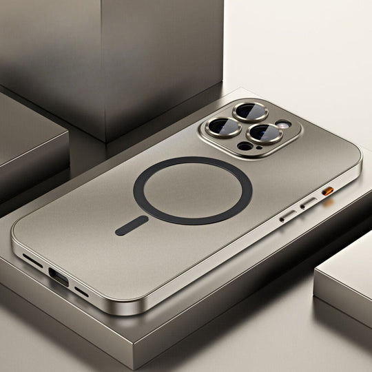 Magnetische Metalen Telefoonhoes | Strakke Matte Beschermhoes voor iPhone