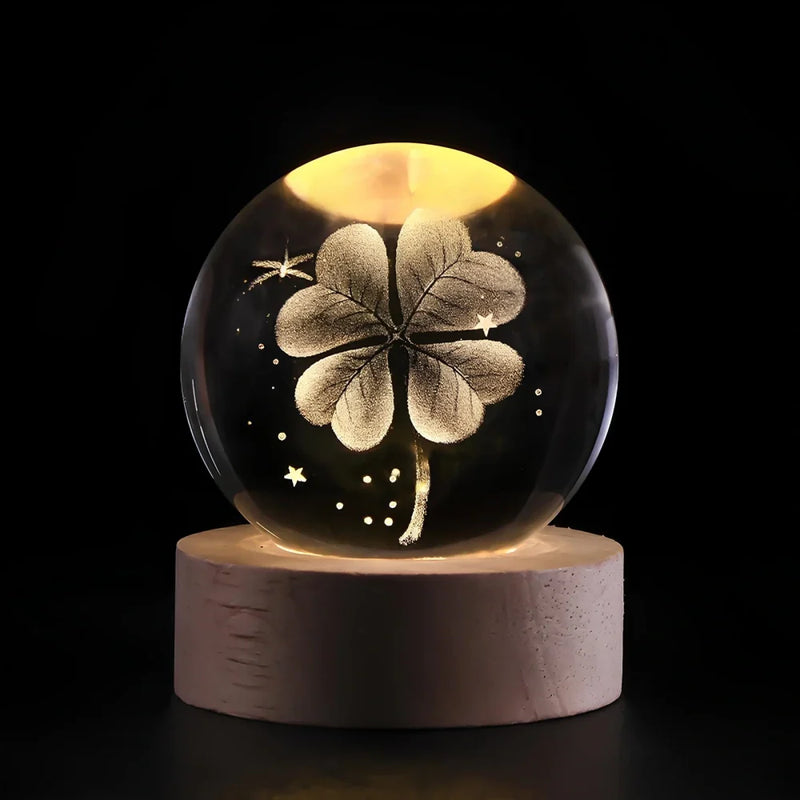 3D Gegraveerde Ruimte Bol Lamp | Verlicht Zonnestelsel en Melkweg Decoratie