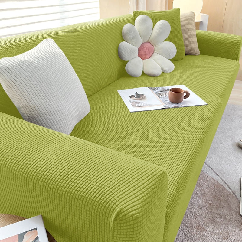 Housse de canapé extensible | Housse de canapé élégante avec tissu structuré