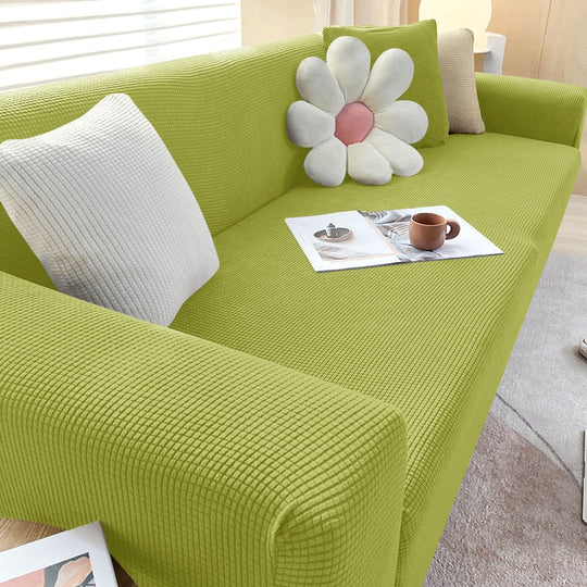 Housse de canapé extensible | Housse de canapé élégante avec tissu structuré