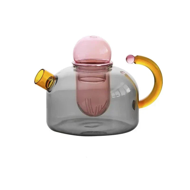 Élégante théière en verre | Bouilloire à thé stylée