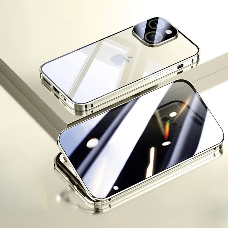 iPhone magnetisch glas hoesje | Volledig lichaam Privacy & Krasbescherming