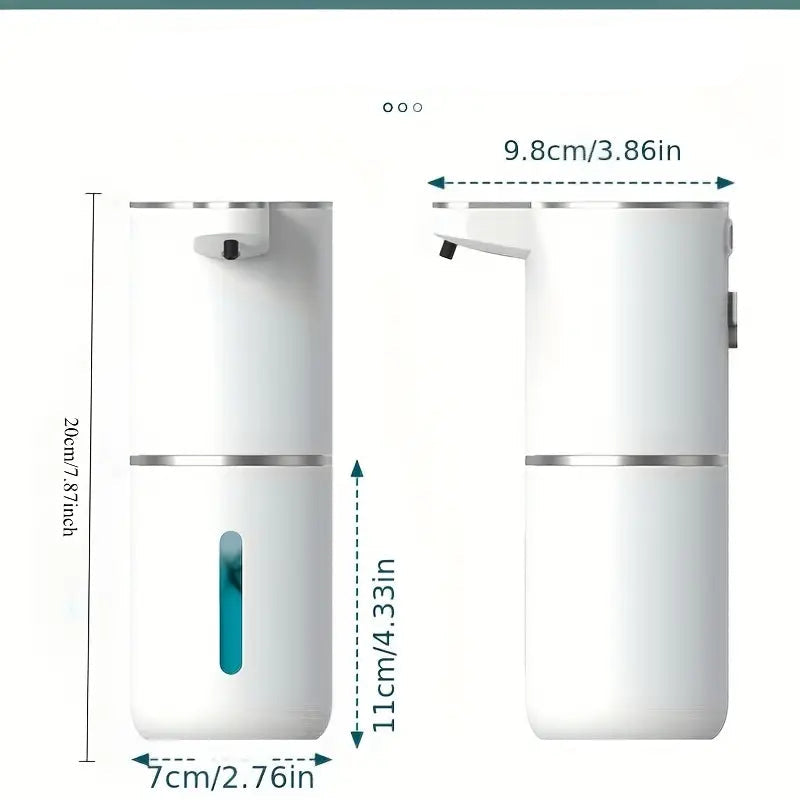 Dispenser di Sapone Senza Mani con Sensore | Sistema di Ricarica Automatica per Sapone Liquido, Ricaricabile USB per Cucina, Bagno