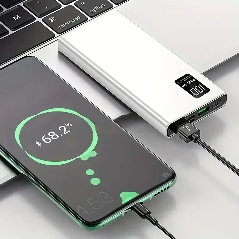 Powerbank portatile 22.5W | Batteria esterna USB C a ricarica rapida per telefono e tablet