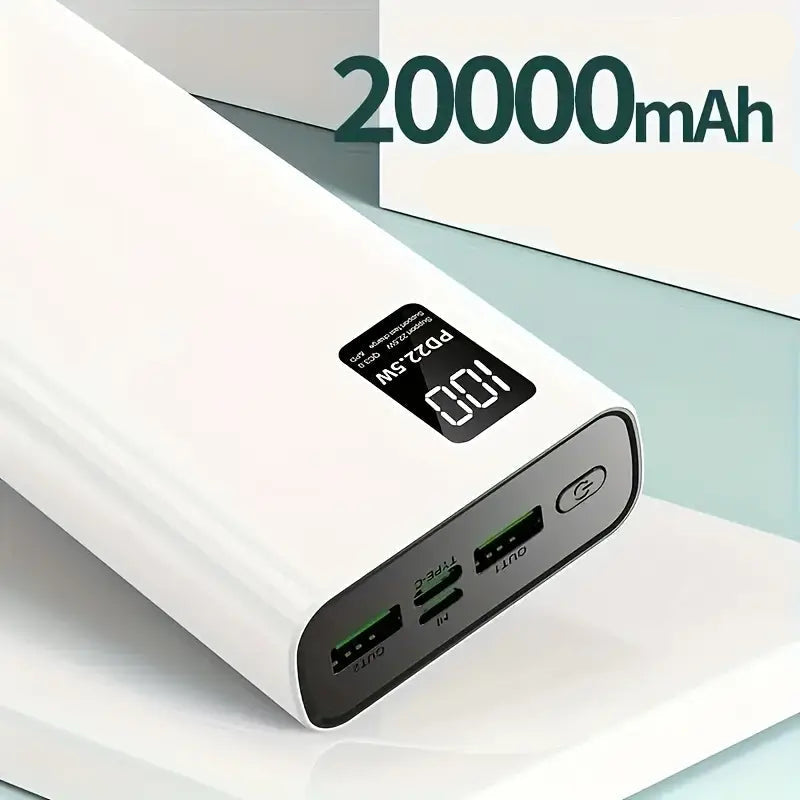 Powerbank portatile 22.5W | Batteria esterna USB C a ricarica rapida per telefono e tablet