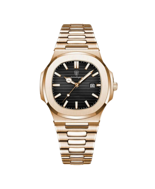 Goudkleurig Analoog Horloge Quartz | Roestvrij Staal