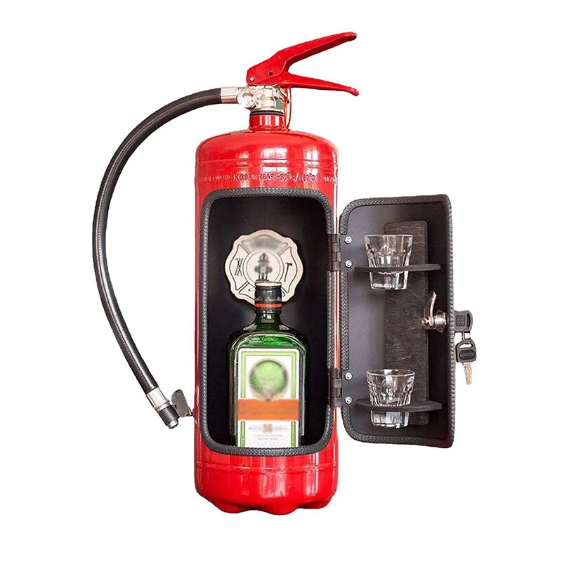 Hidden Mini Bar - Fire Extinguisher Shape with Secret Drink Storage