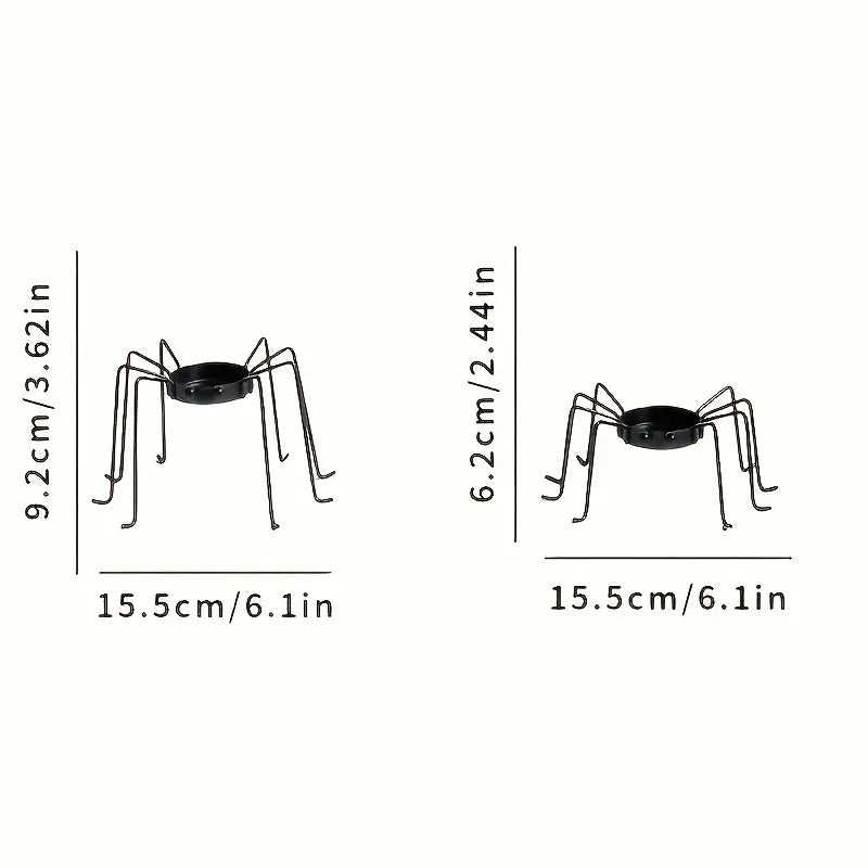 Set of 2 Metal Swivel Candlesticks | Halloween & Holiday Table Decoration
