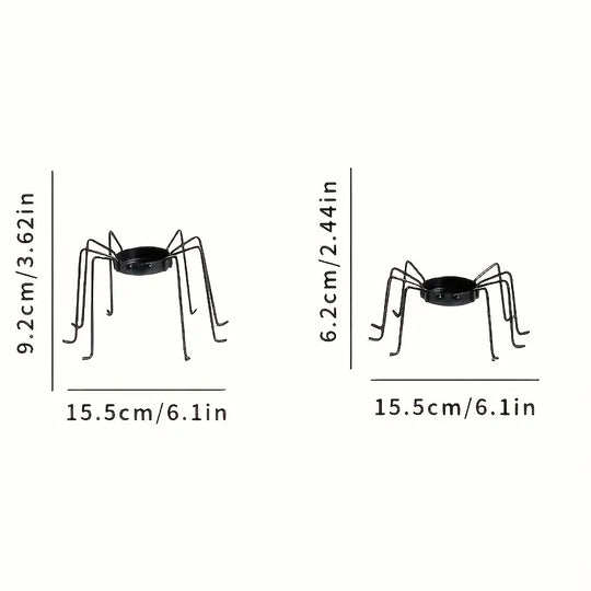 Set of 2 Metal Swivel Candlesticks | Halloween & Holiday Table Decoration