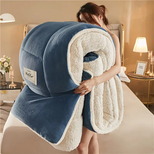 Couette chaude trois couches | Couverture d'hiver épaisse pour l'automne et les nuits froides